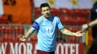 Declan O’Brien: went close to scoring for Drogheda United last night at Swedbank Stadium, Sweden. Photograph: Inpho