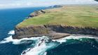 An aerial view of the Cliffs of Moher, Co Clare, during an Aer Arann sightseeing flight. Photograph: Andrew Downes 