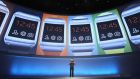 Pranav Mistry of Samsung America presents the new Samsung Galaxy Gear smartwatch  in Berlin yesterday. Photograph: Sean Gallup/Getty Images