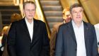 New IOC president Thomas Bach (right) who succeeded Jacques Rogge (left). Photograph: Simon Hofmann/Bongarts/Getty Images