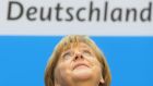 German Chancellor and Christian Democratic Union leader Angela Merkel looks on during a press conference after a meeting of the CDU governing board on the first day after German federal elections at CDU headquarter  today. Photograph: Getty 