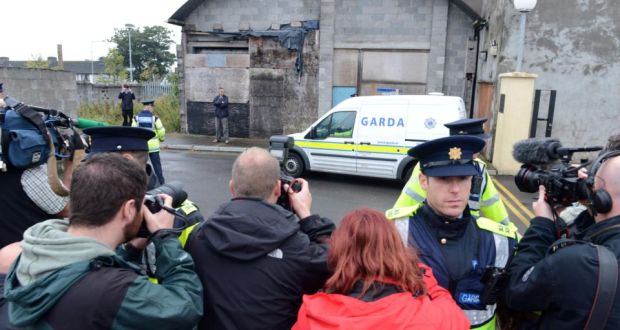 The scene outside Longford Courthouse this morning where a man was charged with four counts of rape of two young girls. Photograph: Cyril Byrne/The Irish Times