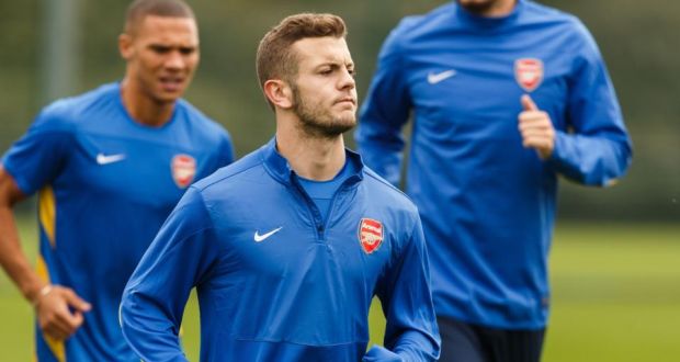 Arsenal’s Jack Wilshere denies being a smoker after photo suggests otherwise. Photograph: John Walton/PA Wire