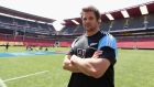 Richie McCaw poses during the New Zealand  captain’s run at Ellis Park. It will be the flanker’s first game at the ground on Saturday.  Photograph: David Rogers/Getty Images