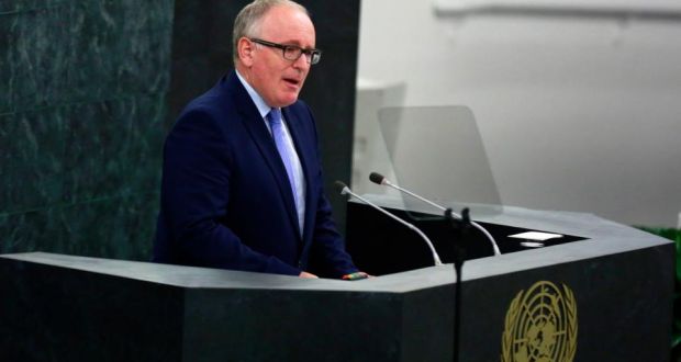 The Netherlands’ Minister of Foreign Affairs Frans Timmermans speaks during the United Nations 68th session of the General Assembly at UN headquarters in New York on September 27th, last. Photograph:  REUTERS/Shannon Stapleton