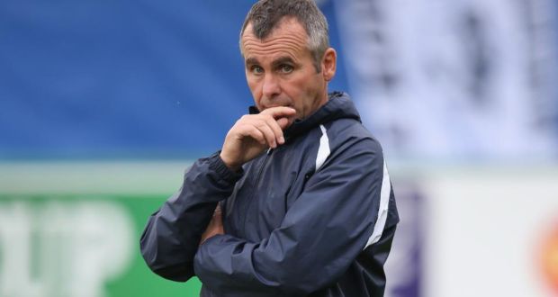 Serge Milhas, coach of Castres, looks on during the Heineken Cup defeat of Northampton at the Stade Pierre-Antoine.