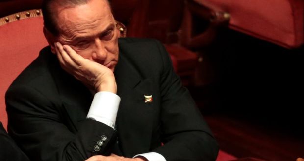 A file image of Italian center-right leader Silvio Berlusconi.  A Milan court has  ruled that the former prime minister  should be barred from holding public office for two years following a conviction for tax fraud. Photograph: Reuters 
