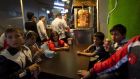 Syrian children from Aleppo at Bab al Hara restaurant in Istanbul, Turkey. Photograph:  John Wreford