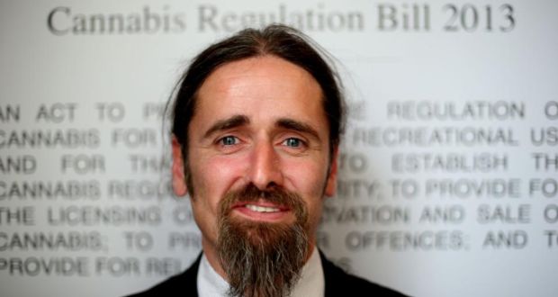 Independent TD Luke Ming Flanagan at a press conference in Buswells Hotel, Molesworth Street, Dublin, where he claimed decriminalising cannabis could save Ireland hundreds of million euro. Photograph: Brian Lawless/PA Wire 