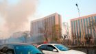 A view of the site following explosions on Yingze Street in Taiyuan, the capital of north China’s Shanxi Province, on Wednesday. File Photograph: Liu Guoliang/Xinhua/Reuters