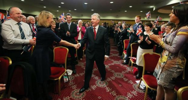DUP leader Peter Robinson at the party’s annual conference in Belfast. Photograph: Kelvin Boyes/Press Eye.