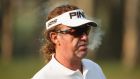 Miguel Angel Jimenez during the pro-am in Hong Kong. Photograph: Ian Walton/Getty Images