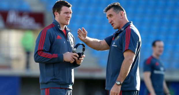 Munster head coach Rob Penney (right) has admitted Munster have budgetary constraints to consider when sourcing a replacement for Casey Laulala..