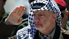 A file image of Palestinian president Yasser Arafat in the Gaza Strip in 2001. The fFormer Palestinian leader died of natural causes, not radiation poisoning, the head of a Russian state forensics agency  said today. Photograph: Reuters 