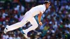 James Anderson of England bowls during Day Two of the fifth Ashes Test match against   Australia at the Sydney Cricket Ground . Photograph: Matt King/Getty Images