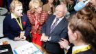 President Michael D Higgins and wife Sabina at the exhibition. Photograph: Sasko Lazarov/Photocall Ireland