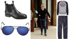 MICHAEL FASSBENDER: Chelsea ankle boots with Gore-tex, €295 at Dubarry (dubarry.com); aviator sunglasses, €3 at Penneys; Enduro sweatshirt, €126 (£120) by Barbour at House of Fraser; organic dry-denim jeans, €100 by Nudie at mrporter.com.