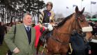 Trainer Paul Nicholls with Ruby Walsh after winning onboard Tidal Bay in the Lexus Steeplechase at the 2012 Leopardstown Christmas Festival. Photograph: Inpho  