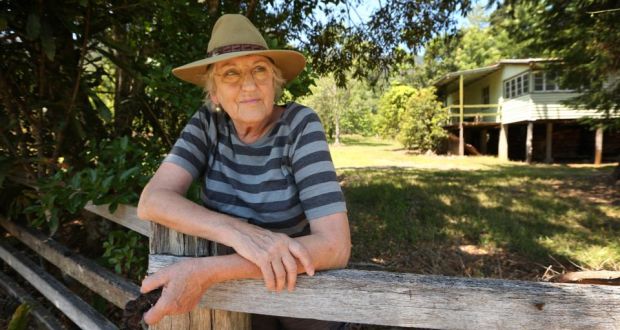 Cave Creek: Germaine Greer in the rainforest she is helping return to its natural state. Photograph: Newspix/Rex 