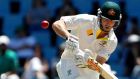 Australia’s Shaun Marsh plays a shot during the first day of their  Test match against South Africa in Centurion. Photograph: Reuters  