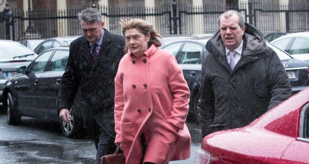 Simon O’Brien, Carmel Foley and  Kieran Fitzgerald of the Garda Siochana Ombudsman Commission (GSOC) arrive for a meeting with the Public Service Oversight Committee at Leinster House, Dublin on Wednesday. Photograph:  Collins