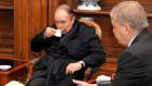 Algeria’s president Abdelaziz Bouteflika drinking tea with prime minister Abdelmalek Sellal when he was being treated for a stroke in a Paris hospital on June 11th, 2013. Photograph: AFP/Getty Image