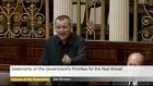 People Before Profit TD Richard Boyd Barrett lets fly in the Dáil yesterday before being asked to temper his language. 