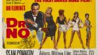 A 1962 poster for the first James Bond movie, Dr No, with a dress hand-painted over the original bikini-clad image of Ursula Andress, and described by the auctioneers as “the dying vestige of Irish censorship” (€600-€800). 