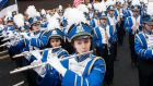 Winners of the best international band, the Acton-Boxborough Regional High School Marching Colonials from Massachusettes, USA. Photograph: Alan Place/FusionShooters.