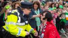 Thousands lined the streets for Limerick’s St Patrick’s Day Parade. An Elvis lookalike was among those who participated in the festivities. Photograph: Alan Place/FusionShooters.