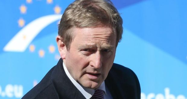  Enda Kenny arrives for a meeting of the European People’s Party (EPP) ahead of a European Union summit, in Brussels yesterday. Photograph: Julien Warnand/EPA 