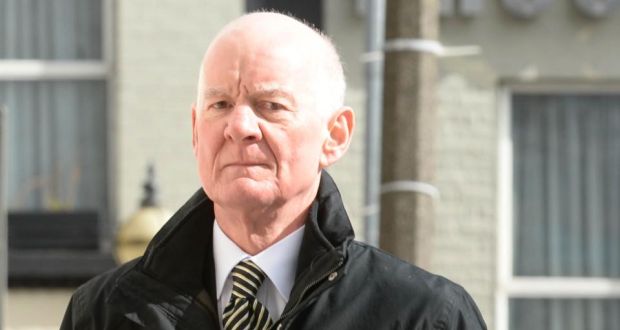 Former financial regulator Patrick Neary, arriving at the Dublin Circuit Criminal Court to give evidence during the trial of three former directors of Anglo Irish Bank. Photograph: Dara Mac Dónaill