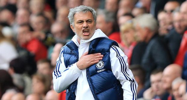 Jose Mourinho: Jose Mourinho: greeted Willian’s goal with a furious dance. Photograph: PA