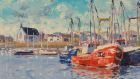 Kilmore Quay Harbour by Ivan Sutton (€800-€1,000) at Dolan’s
