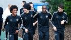 Chelsea’s Brazilian players Willian, David Luiz, Ramires and Oscar have all been named in Felipe Scolari’s 23-man squad for the World Cup. Photograph: Eddie Keogh/Reuters 