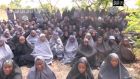 Kidnapped schoolgirls are seen at an unknown location in this still image taken from an undated video released by Nigerian Islamist rebel group Boko Haram. The leader of the Nigerian Islamist rebel group Boko Haram has offered to release more than 200 schoolgirls abducted by his fighters last month in exchange for prisoners, according to a video seen on YouTube. Photograph: Reuters