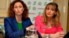  Sinn Féin’s   European election candidates Lynn Boylan (left) and Martina Anderson at the launch of Sinn Fein’s European election manifesto Dublin yesterday.  Photograph:  David Sleator/The Irish Times