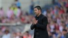 Atlètico Madrid coach Diego Simeone: Photograph: Getty Images