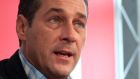 Austrian Freedom Party leader Heinz-Christian Strache, a tanned and charismatic rhetorican and protegé of the late Jörg Haider, he views the  poll as a protest vote against the left-right grand coalition government. Photograph: Reuters