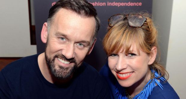 Stylists Brendan Courtney and Sonya Lennon at the launch of the frockadvisor.com fashion app. Photograph: Dave Meehan