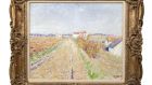 The top lot in Adam’s was a painting by Roscommon-born Impressionist artist Roderic O’Conor, a French landscape titled Chemin Mènant à Grez which made €210,000 within the estimate (€150,000-€250,000). 