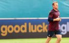 England’s Wayne Rooney training at the Sun Life Stadium in Miami ahead of the friendly international against Ecuador, in which the player will start on the left wing. Photograph:  Mike Egerton/PA Wire. 