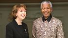 President of South Africa Dr Nelson Mandela with the President Mrs McAleese at Aras An Uachtarain