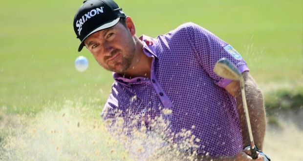  Graeme McDowell  hits a bunker shot during a practice round for the US Open at Pinehurst’s  Course No 2 in North Carolina. Photograph:  Andrew Redington/Getty Images