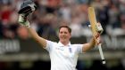 England’s Gary Ballance celebrates his maiden Test century in the first Test against Sri Lanka. Photograph: Anthony Devlin/PA 