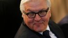 Asked if the possibility of further EU sanctions on Russia,  German foreign minister Frank-Walter Steinmeier said it “might be a debate to be continued at the next meeting of the European heads of state and government”. Photograph: Reuters/Alexander Demianchuk 