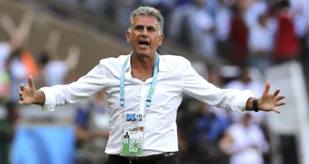  Iran coach Carlos Queiroz has brought disipline to the Iran side during his tenure. Photograph: EPA.