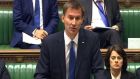 Health secretary Jeremy Hunt speaks in the House of Commons, London, where he apologised on behalf of the government and the NHS for letting down the victims of Jimmy Savile. Photograph: PA Wire
