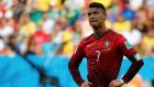 Portugal’s Cristiano Ronaldo shows his disappointment after the victory over Ghana in Brasilia. Despite their win, Portugal have been eliminated from the tournament. Photo: Jorge Silva/Reuters  