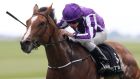 Ballydoyle’s Marvellous moves clear to take the Irish I,000 Guineas at the Curragh with Ryan Moore aboard. Photograph: Lorraine O’Sullivan